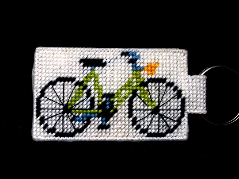 Schlüsselanhänger Plastik canvas Fahrrad