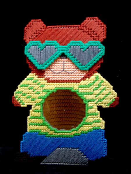 Spardose in Plastik canvas